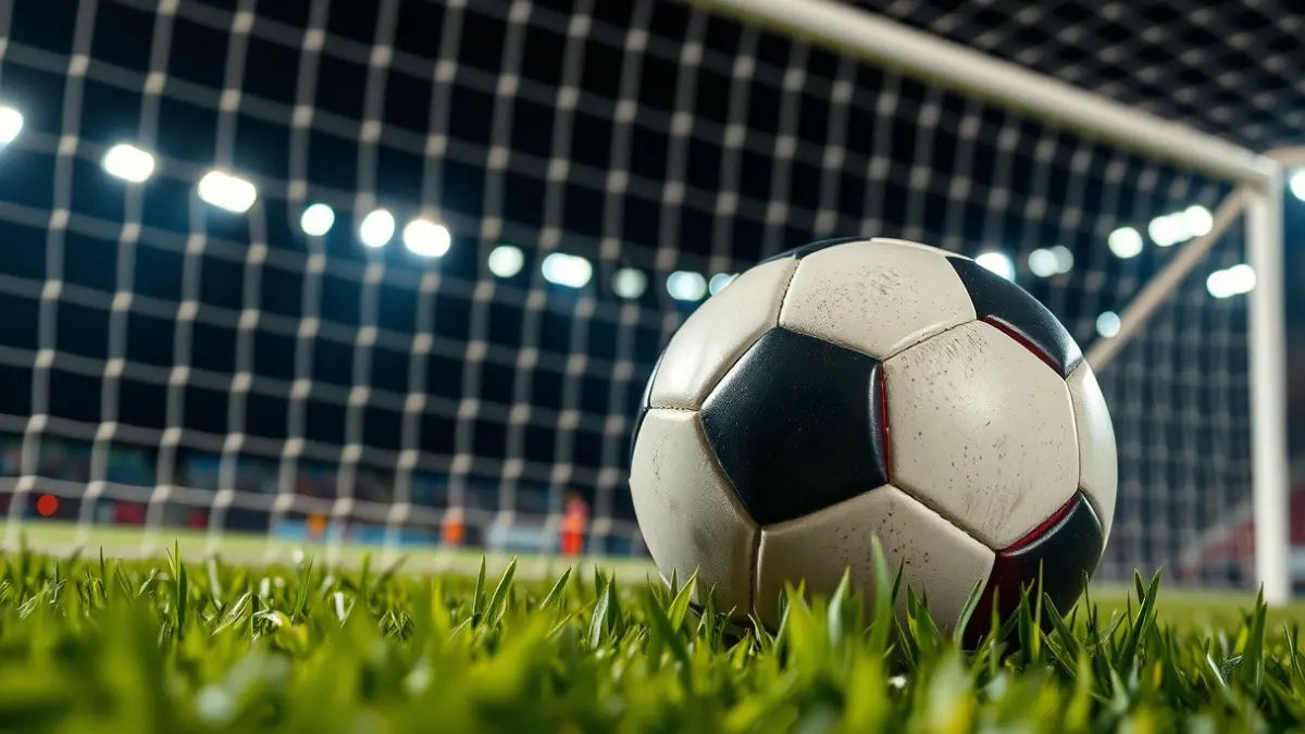 Imagen genérica de un balón de fútbol en el césped de un estadio.