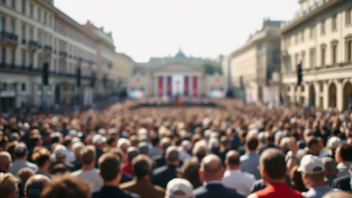 Generic image of a crowd at a public event.