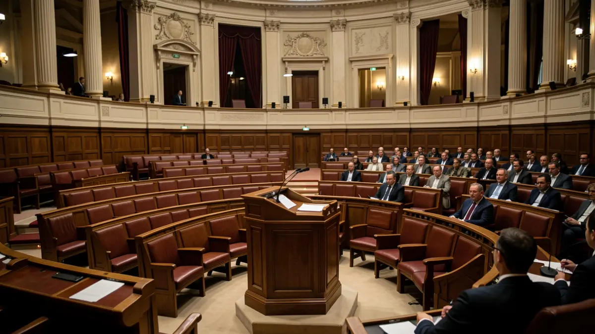 Generic image of a parliamentary chamber interior.