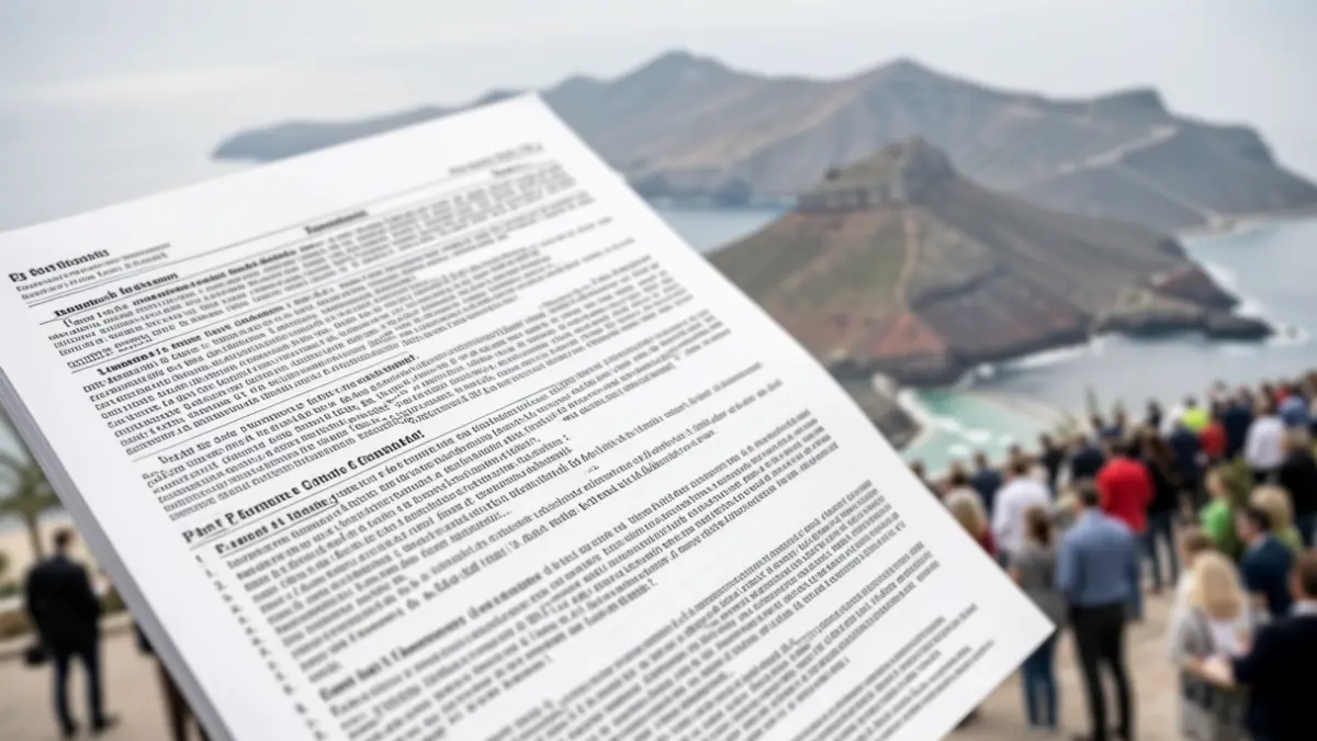 Generic image of a complex planning document with abstract references to Gran Canaria.