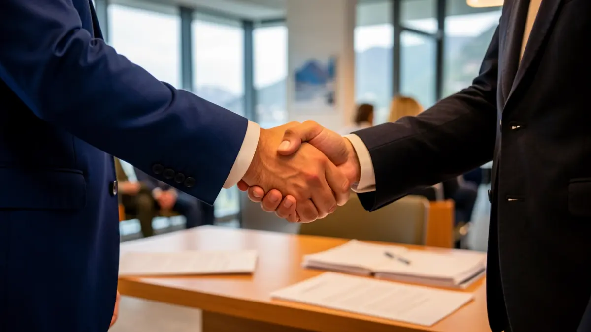 Generic image of a handshake between politicians.