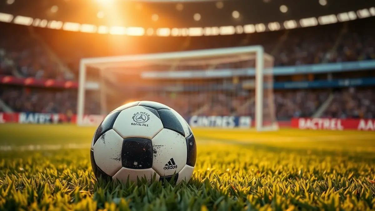 Generic image of a soccer ball on a grass field.