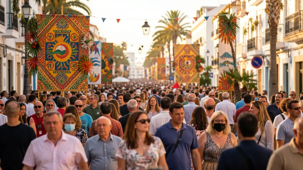 Generic image of Canary Islands Day celebration in Santa Cruz de Tenerife with a festive atmosphere.