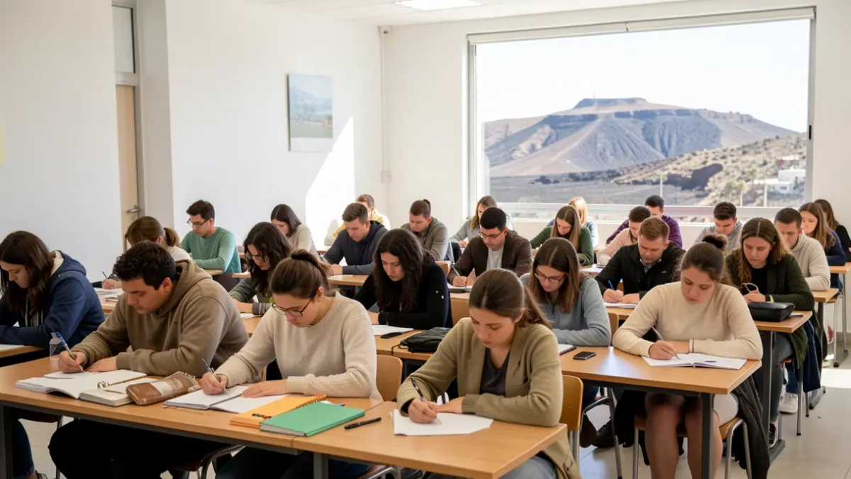 Imagen genérica de estudiantes realizando exámenes en las Islas Canarias.