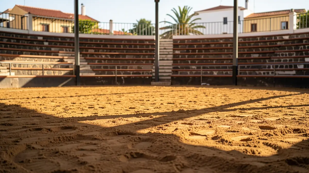 Imagen genérica de un terrero de lucha canaria vacío durante una exhibición.