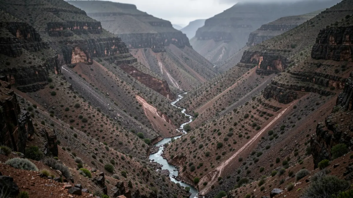 Generic image of a ravine in the Canary Islands showing signs of erosion from rainfall.
