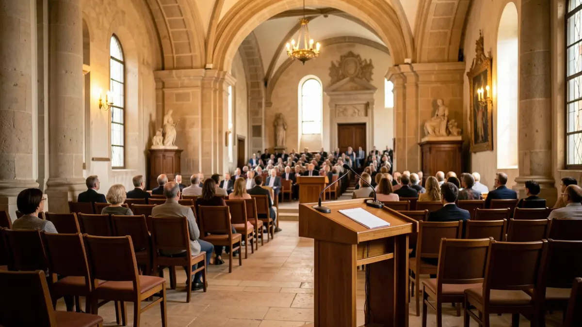Generic image of an institutional assembly hall in the Canary Islands.
