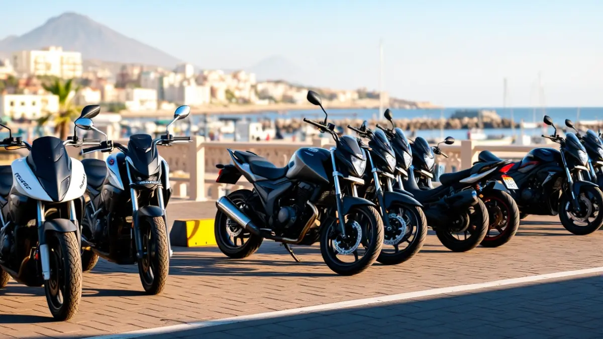 Generic image of motorcycles parked at an outdoor event.