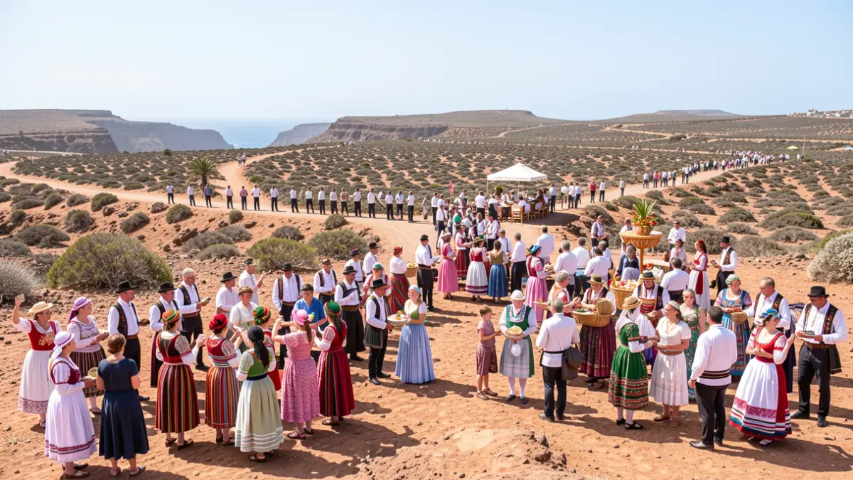 Imagen genérica de la celebración del Día de Canarias en Fuerteventura, mostrando elementos culturales y familiares.
