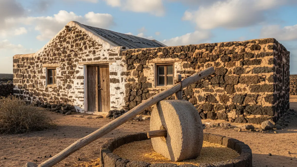 Imagen de las Casas de La Florida, un conjunto arquitectónico rural en Fuerteventura.