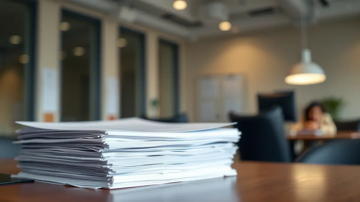 Generic image of official documents on a desk, representing bureaucratic procedures.