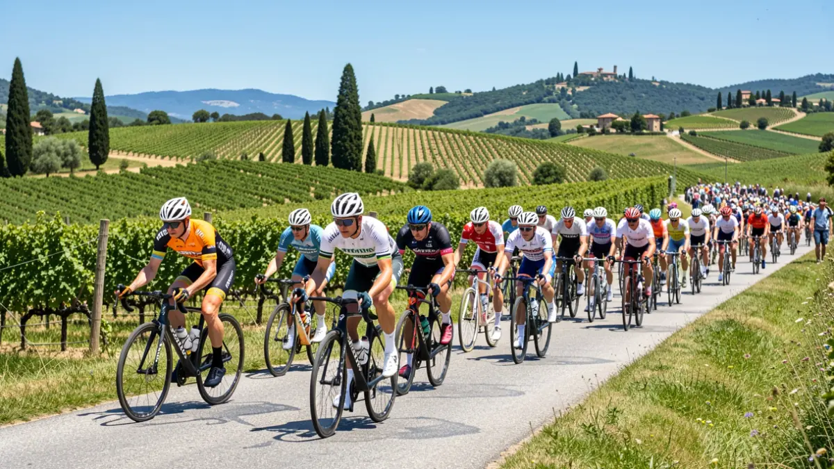 Imagen genérica de ciclistas profesionales en una etapa del Giro de Italia.