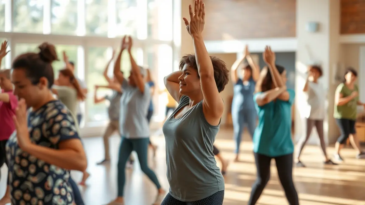Generic image of people engaging in physical activity in a community space.