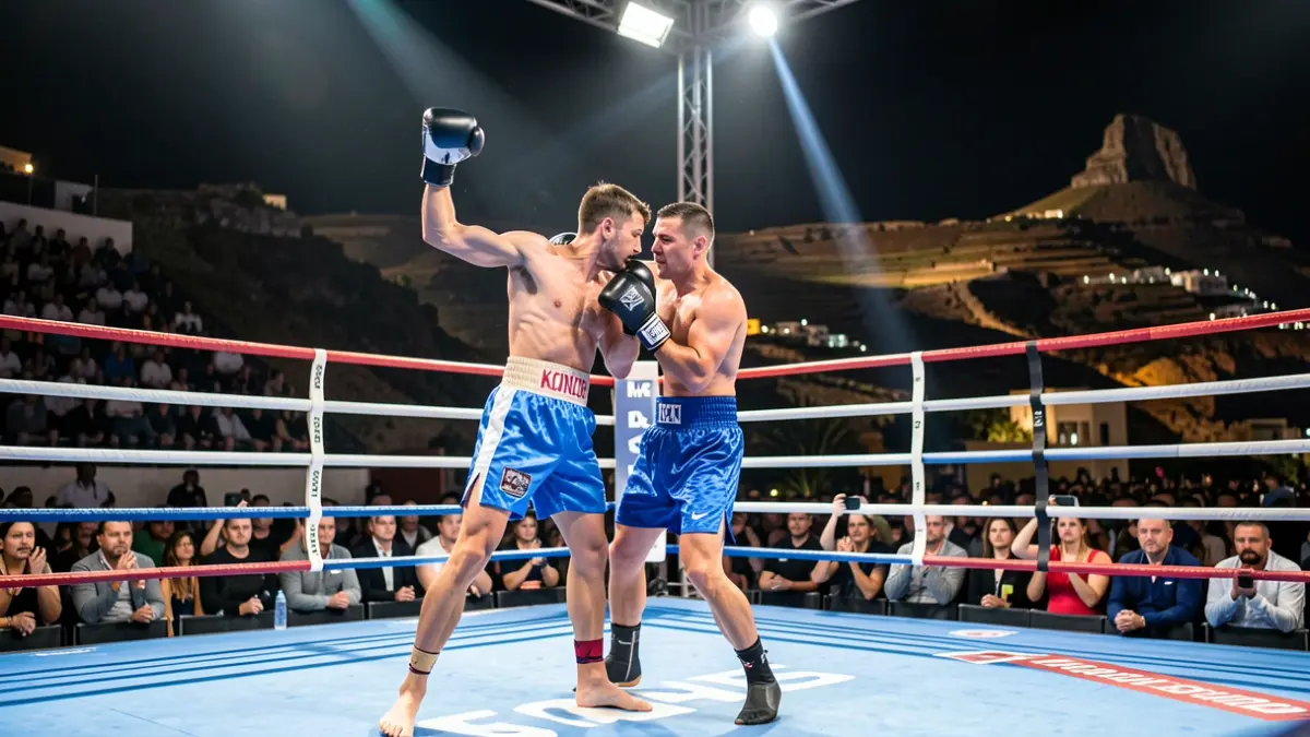 Imagen genérica de un combate de K-1 en el Gran Canaria Arena.
