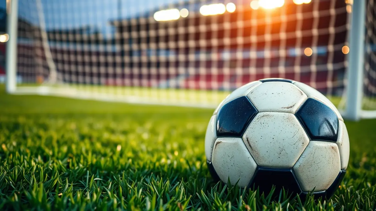 Generic image of a soccer ball on a grass field.
