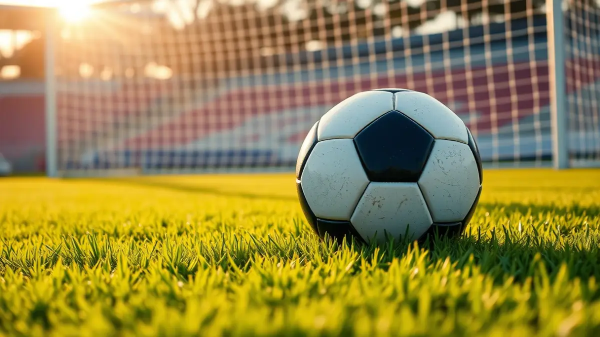 Generic image of a soccer ball on a stadium pitch.