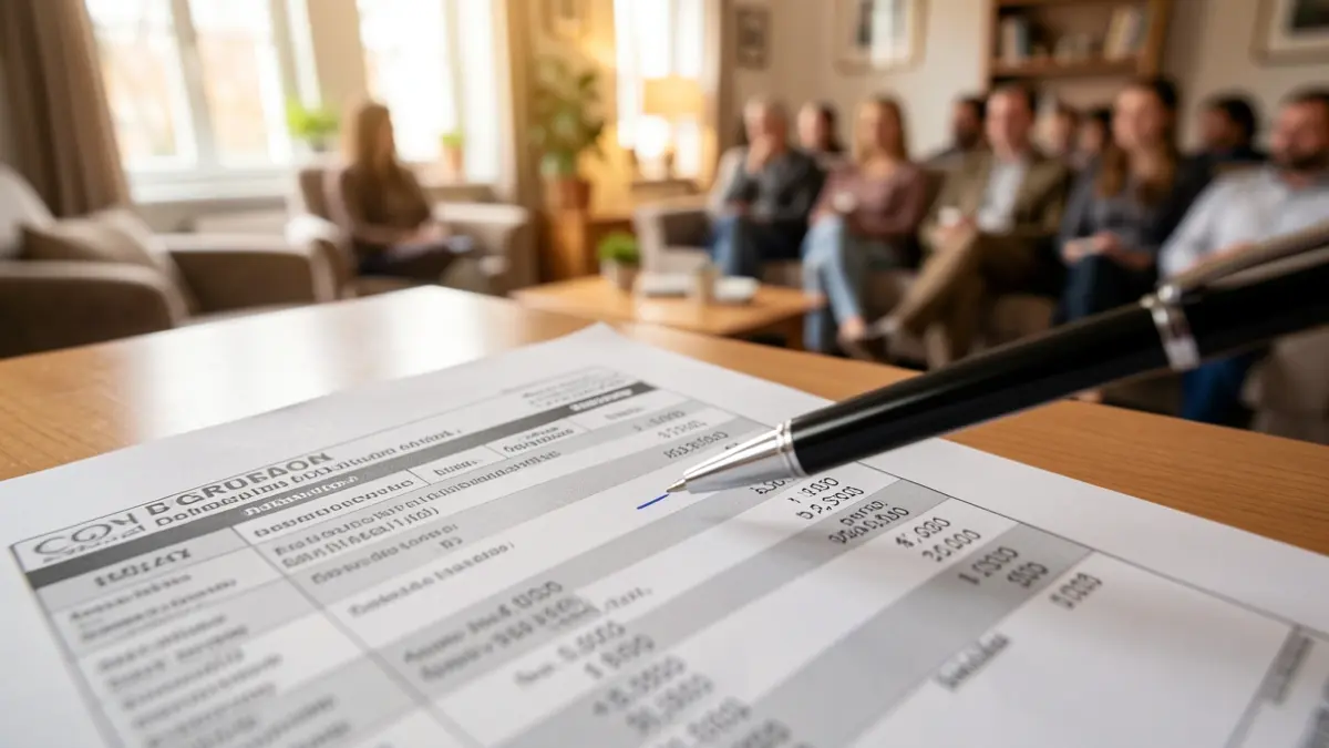 Generic image of a bank statement with a pen, symbolizing financial decisions.