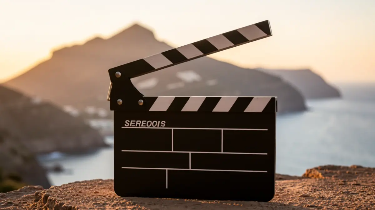 Generic image of a film element with a volcanic island silhouette.
