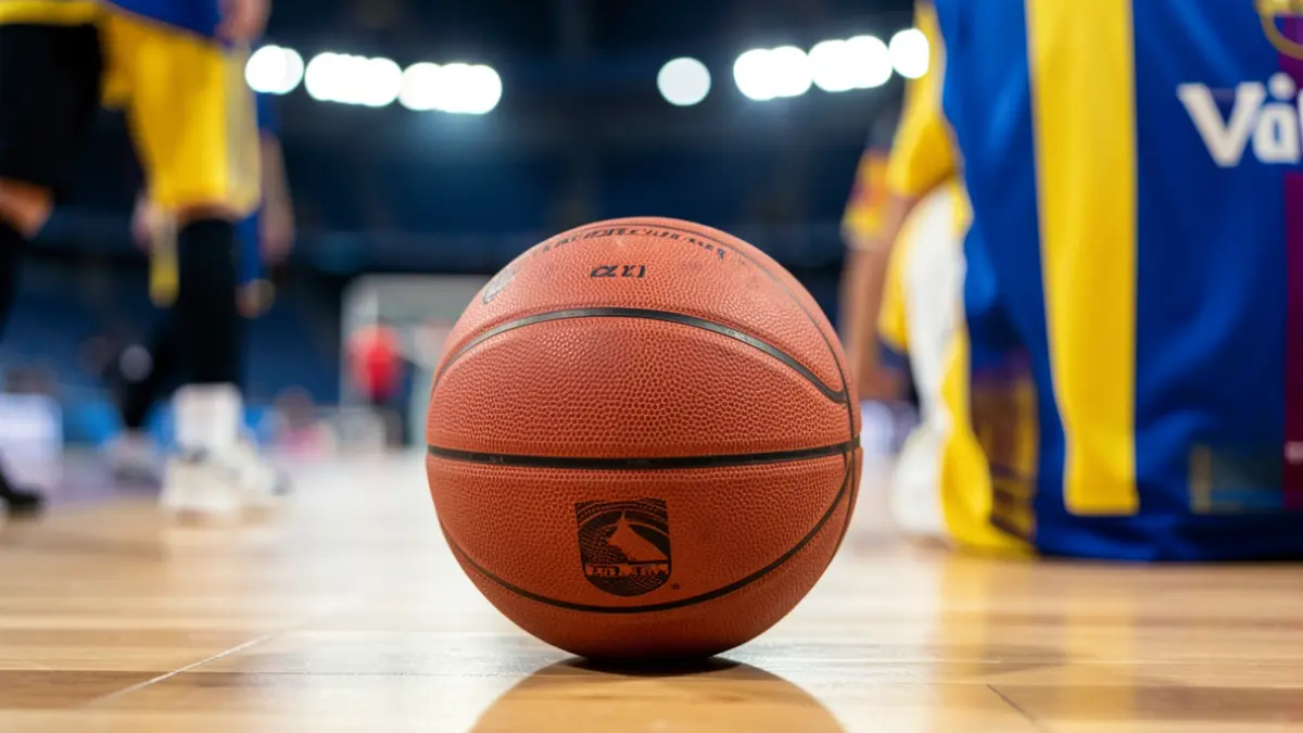 Imagen genérica de una pelota de baloncesto en una cancha.