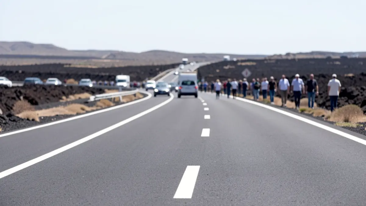 Generic image of a highway with road markings.