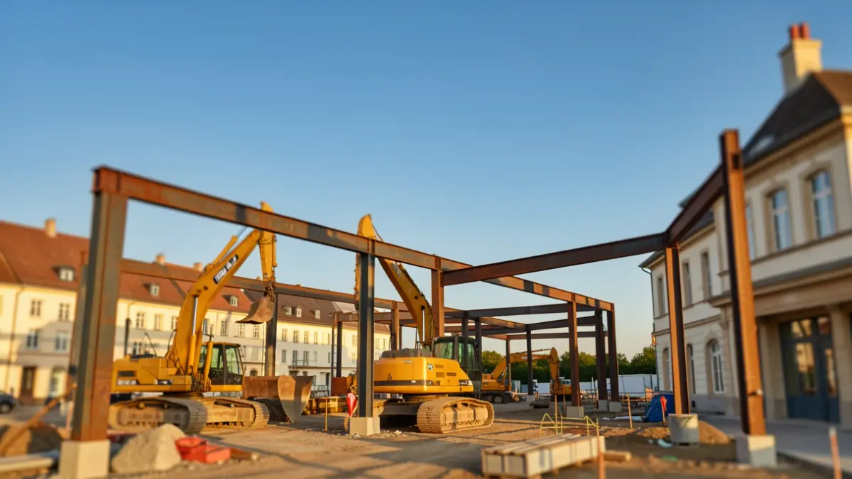 Imagen genérica de una obra de construcción con maquinaria pesada.