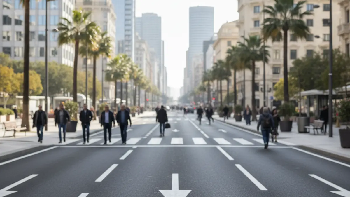 Imagen genérica de una avenida recién asfaltada en una ciudad canaria.