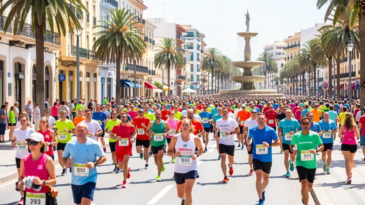 Imagen genérica de una carrera popular en Las Palmas de Gran Canaria con corredores y público.