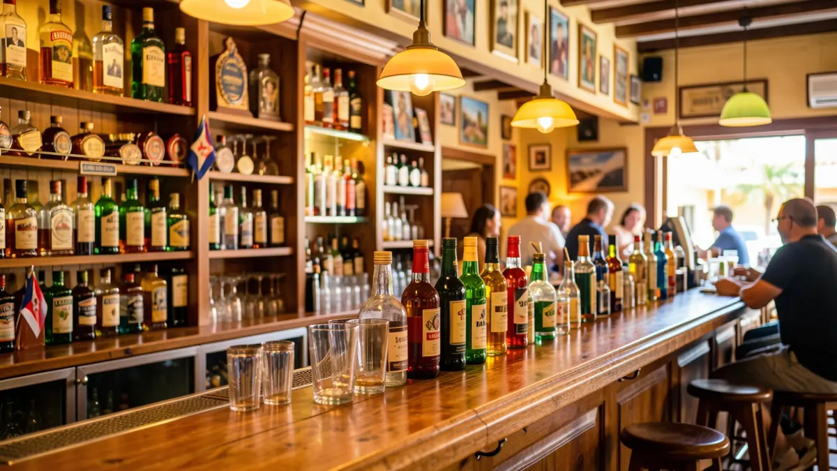 Imagen genérica de un bar acogedor en Las Palmas decorado con motivos cubanos.