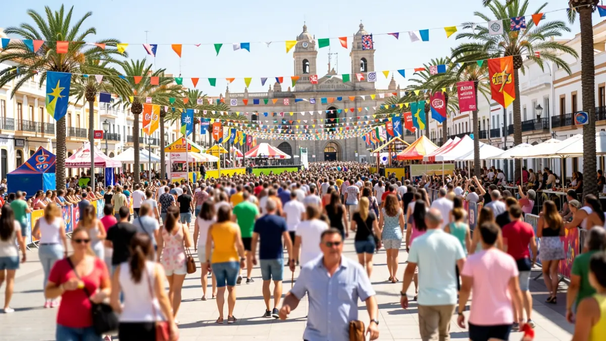 Imagen genérica de la Fan Zone en la Plaza de Santa Ana durante la Copa de la Reina.