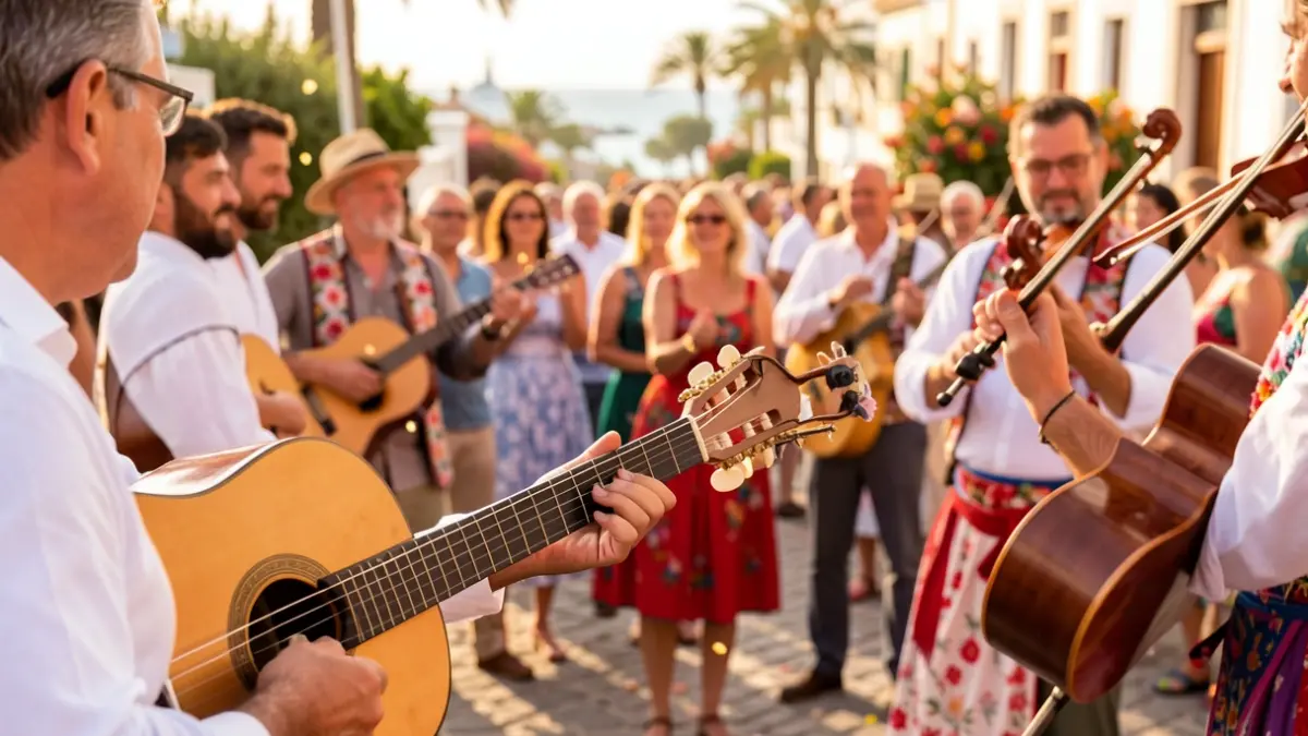 Imagen genérica de una celebración cultural en Canarias con instrumentos musicales.