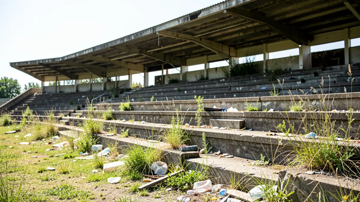 Imagen genérica de la grada abandonada del Estadio Insular.