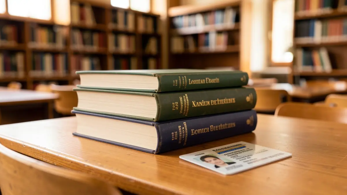 Generic image of textbooks and documentation for study grants.