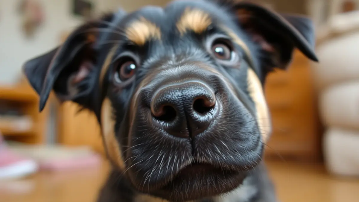 Imagen genérica de un cachorro en un entorno doméstico, representando el programa de acogida de la Guardia Civil.