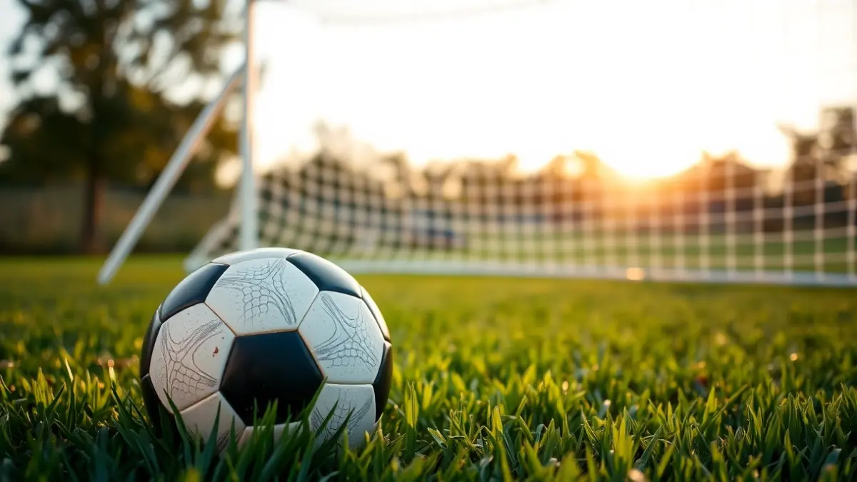 Generic image of a soccer ball on a stadium pitch.