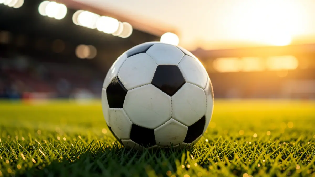 Imagen genérica de un balón de fútbol sobre el césped de un estadio.