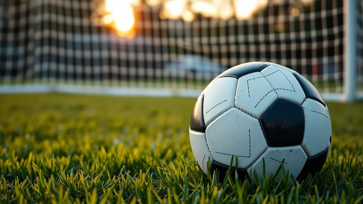 Imagen genérica de un balón de fútbol en el césped de un estadio.