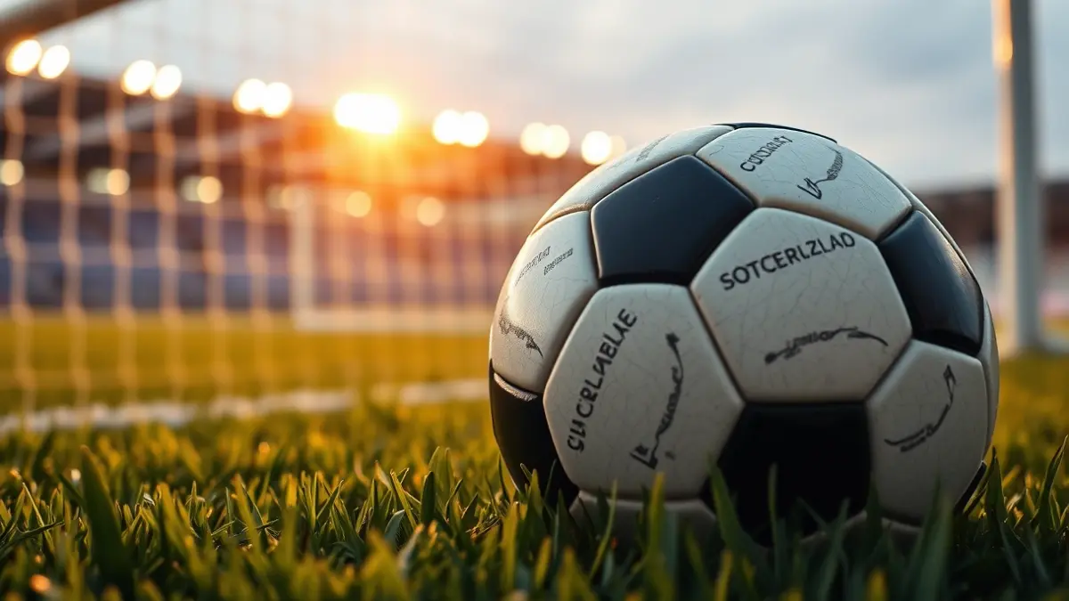 Imagen genérica de un balón de fútbol en el césped de un estadio.