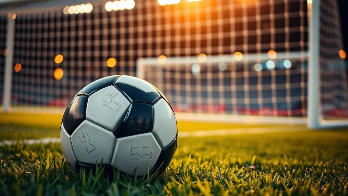 Imagen genérica de un balón de fútbol en el césped de un estadio.
