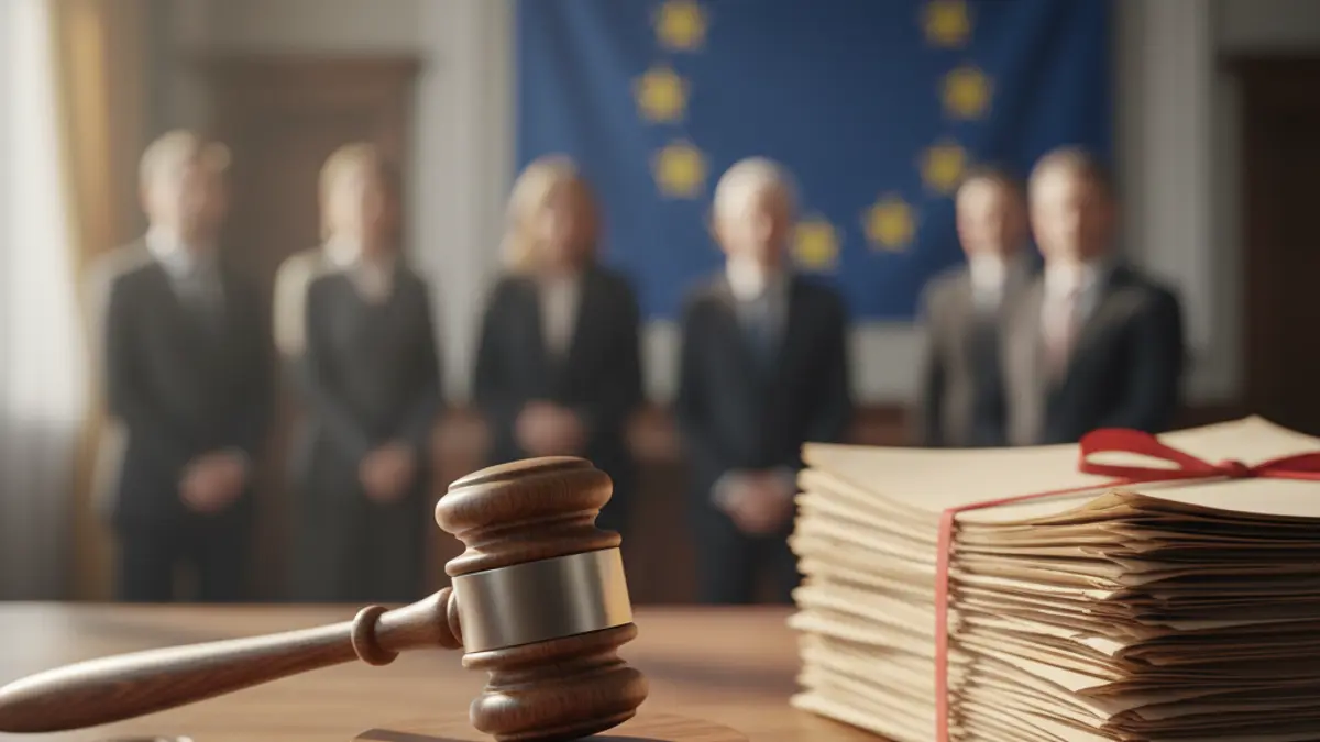 Generic image of a judge's gavel on legal documents, symbolizing a European judicial decision.