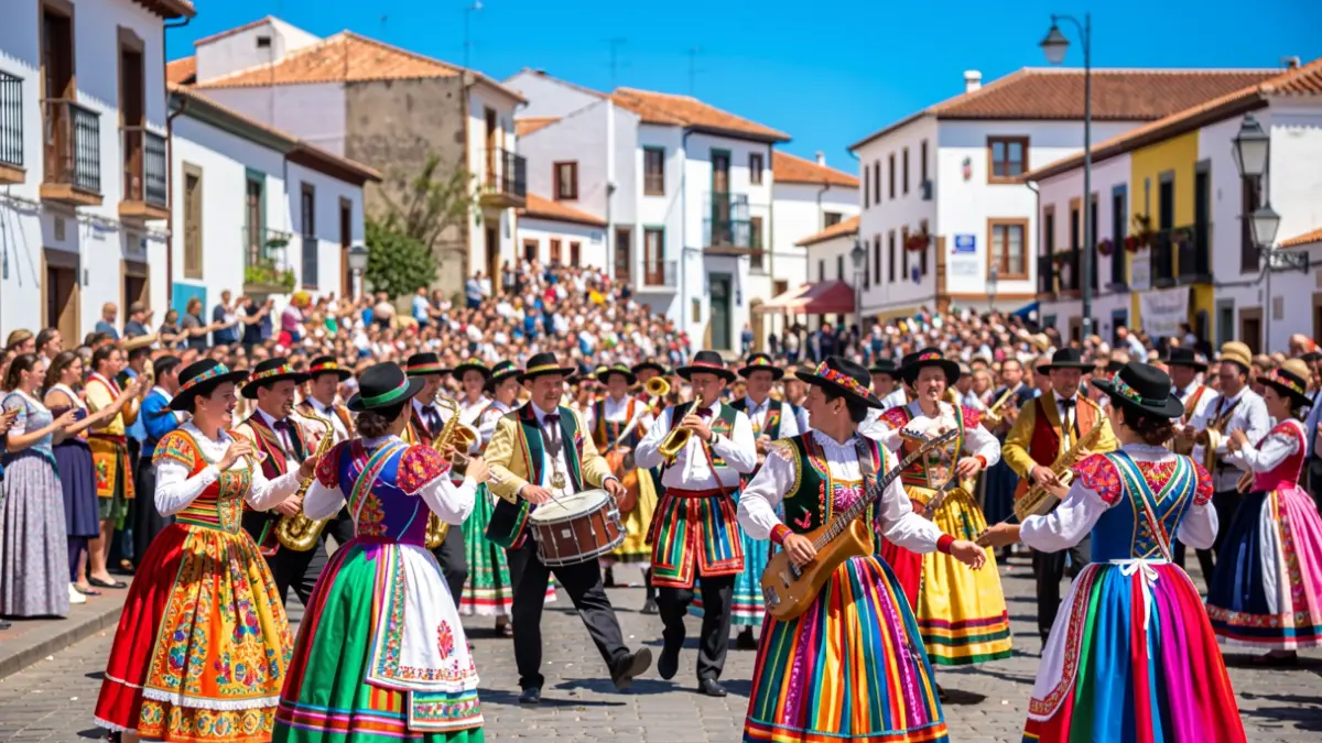 Generic image of Canarian Day celebration with traditional dance and music.