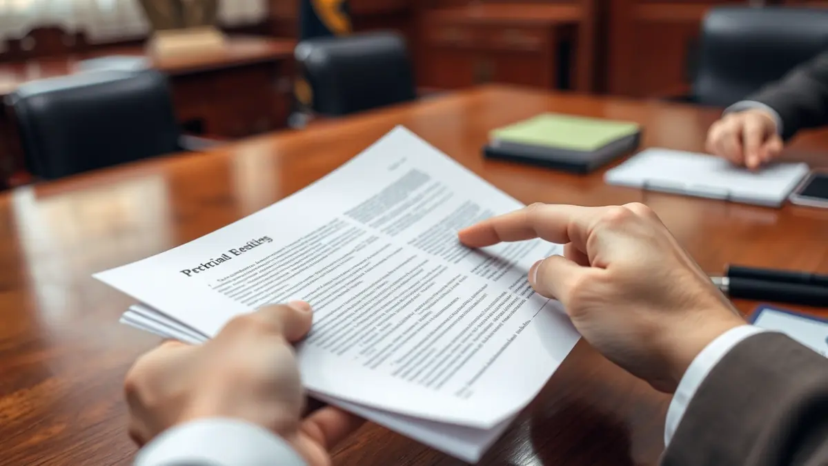 Generic image of a person processing a document in an office.