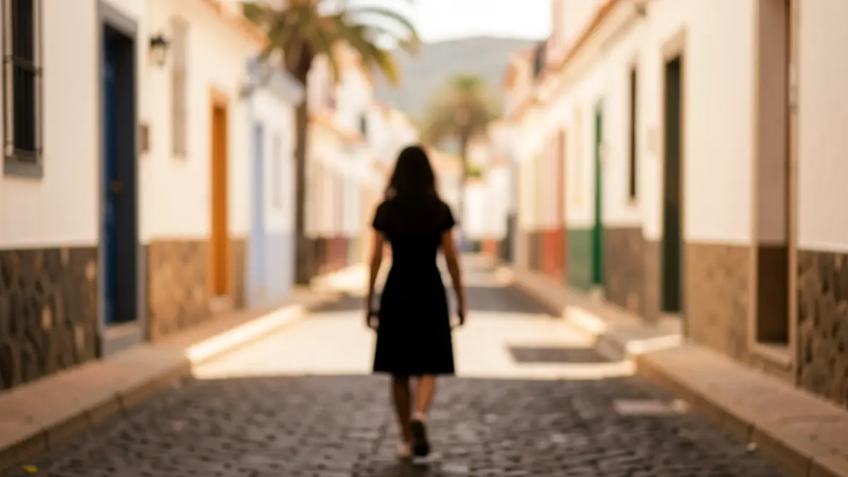Generic image of a minor walking down a street in La Laguna.