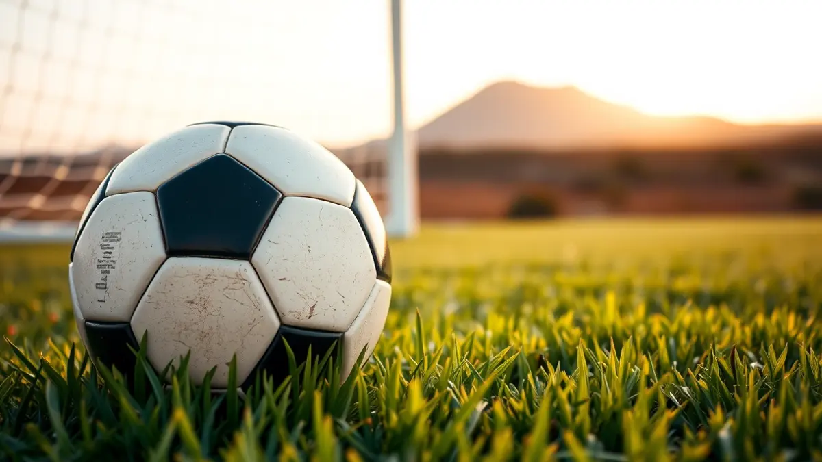 Generic image of a soccer ball on a grass field.
