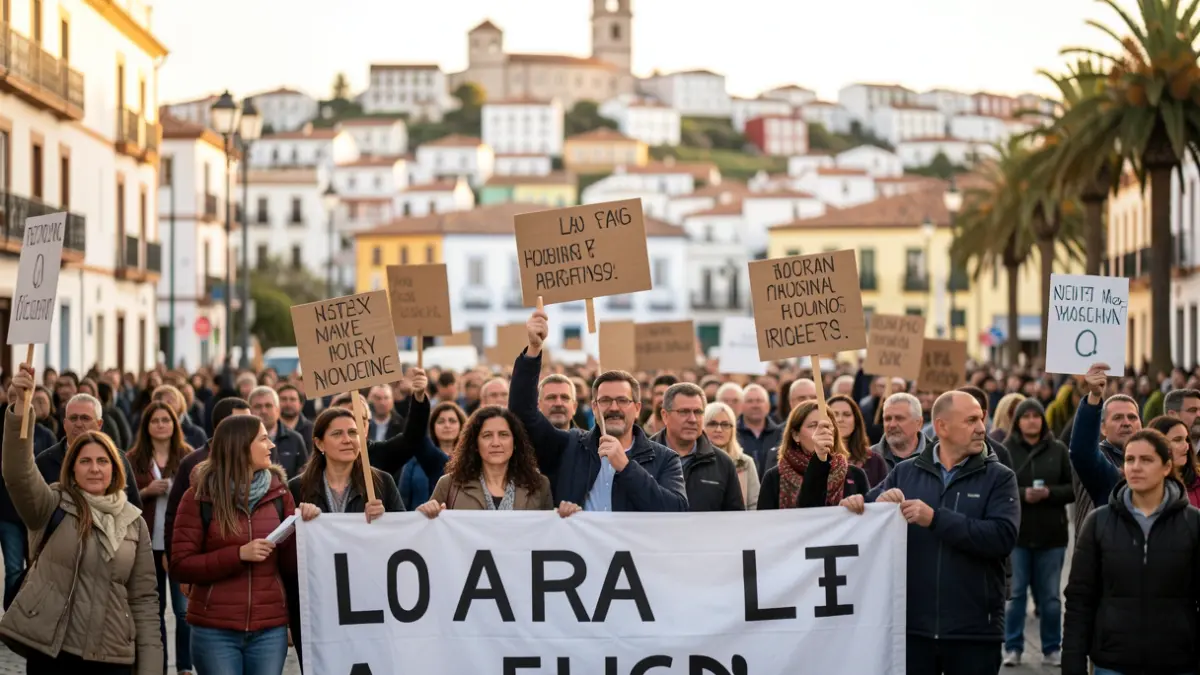 Generic image of a housing rights demonstration in the Canary Islands.