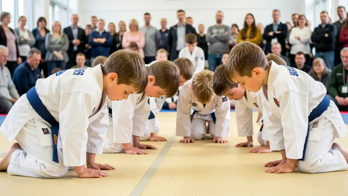 Imagen genérica de jóvenes judocas en un tatami.