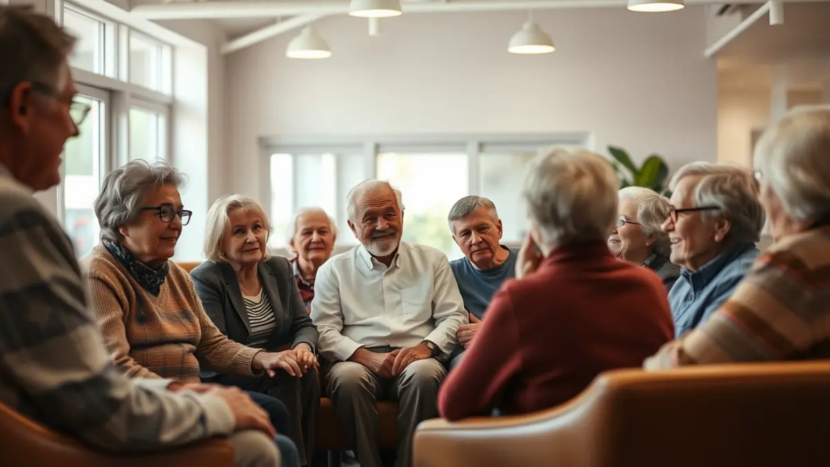 Generic image of elderly people participating in a diversity talk.