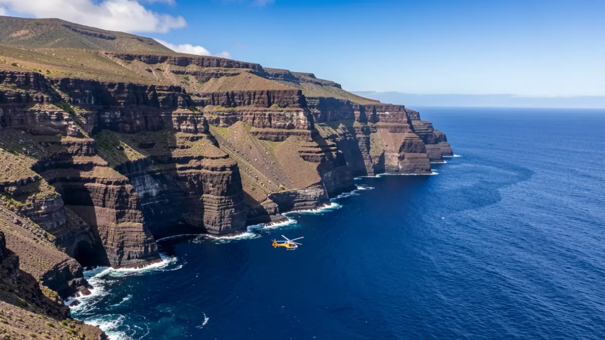 Generic image of an aerial rescue on the coast of Tenerife.