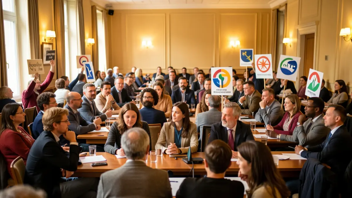 Generic image of a union event with delegates and attendees.
