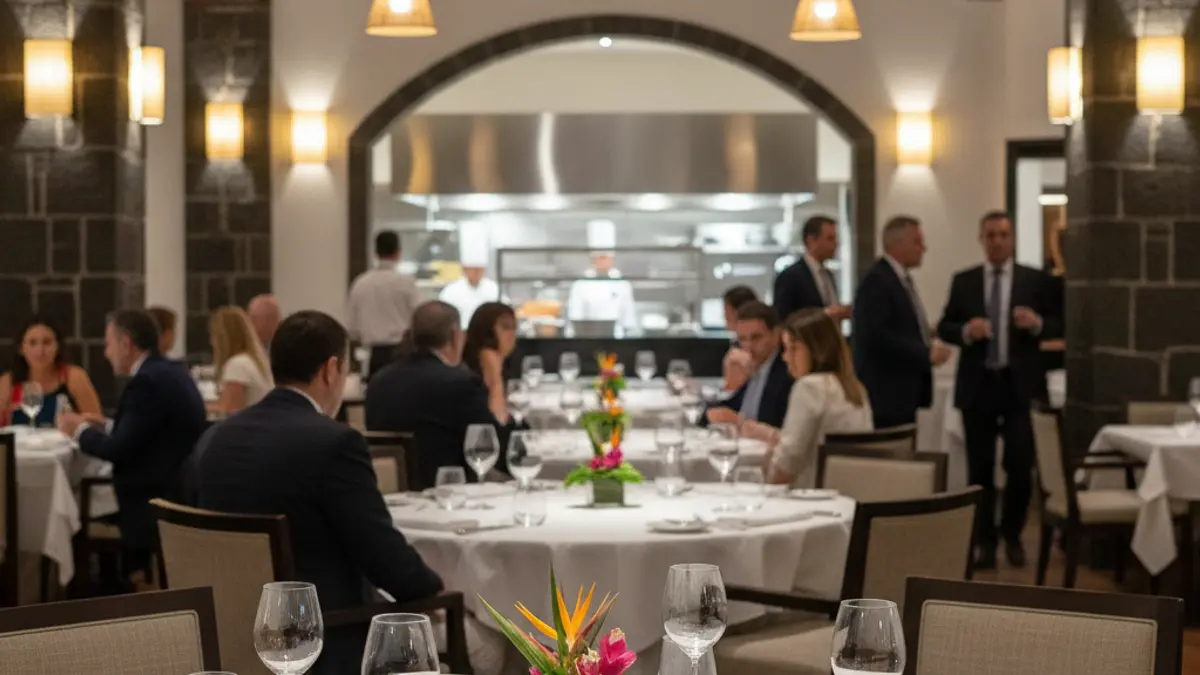 Imagen genérica de un restaurante de alta cocina con ambiente cálido y elegante.