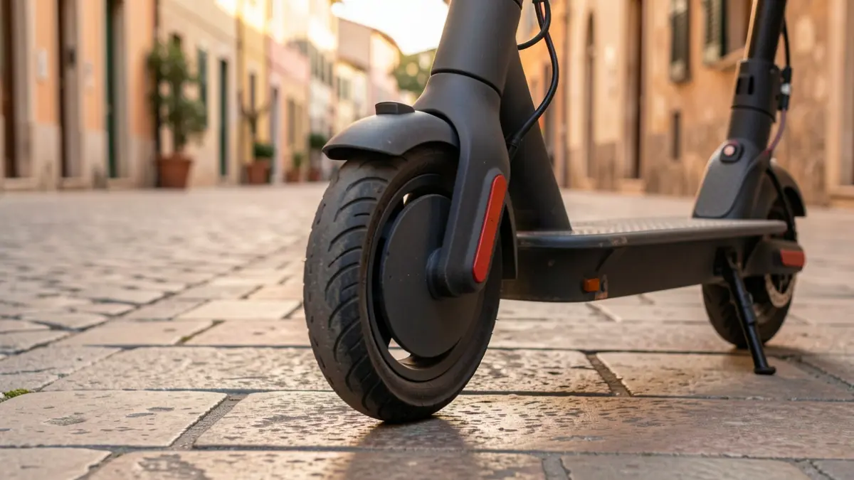 Imagen genérica de un patinete eléctrico en una acera.